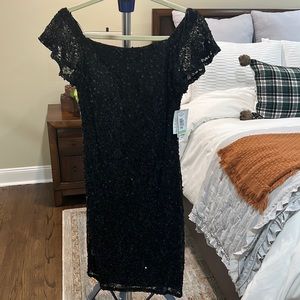 Black sequenced dress